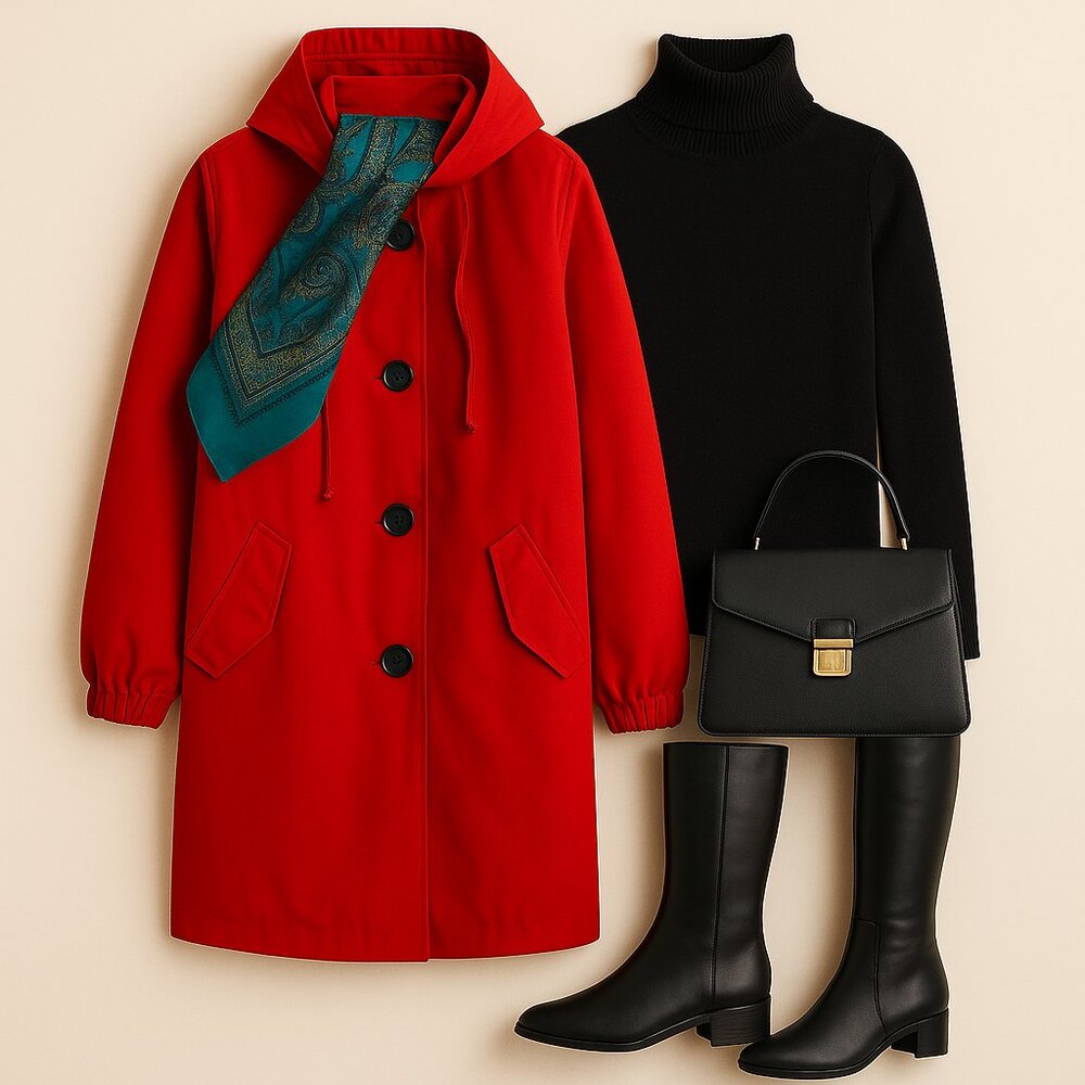 ☔️ Classic Chic Rain Jacket — Vintage Paris Design